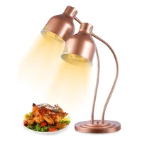 DW2C Commercial Food Heat Lamp with Rapid-Heating Bulbs: Steady Heating for Catering & Buffet Parties 1