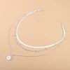 Collier rond à trois couches en argent Sterling 925, chaîne serpent Simple, breloque boule, cadeau de fête de mariage, bijoux exquis pour femmes