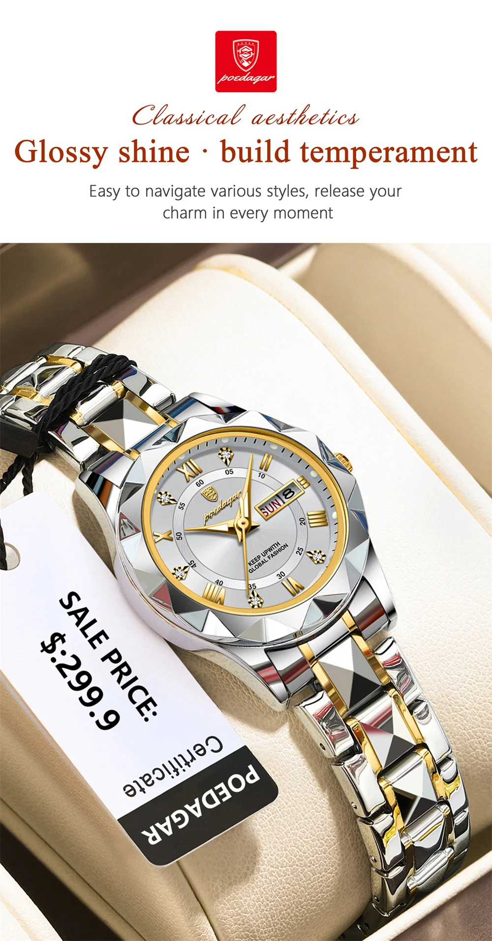 POEDAGAR 306 Women's Watch description image 11