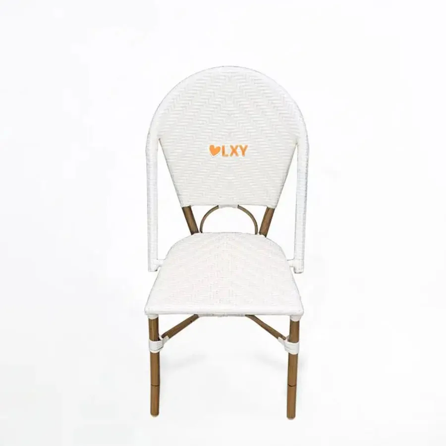 French Dining Chair Rattan Stool Balcony Outdoor Coffee Shop Leisure Chair Country Retro Single Cadeira Replica Furniture GY50DC