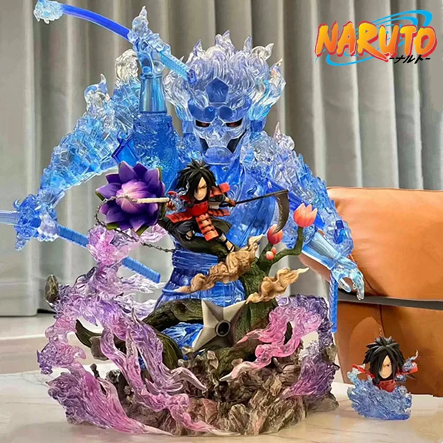 Anime Naruto Susanoo Uchiha Madara Fighting Standing Statue Resin Action Figure Full-Length Model Desk Ornaments Gift