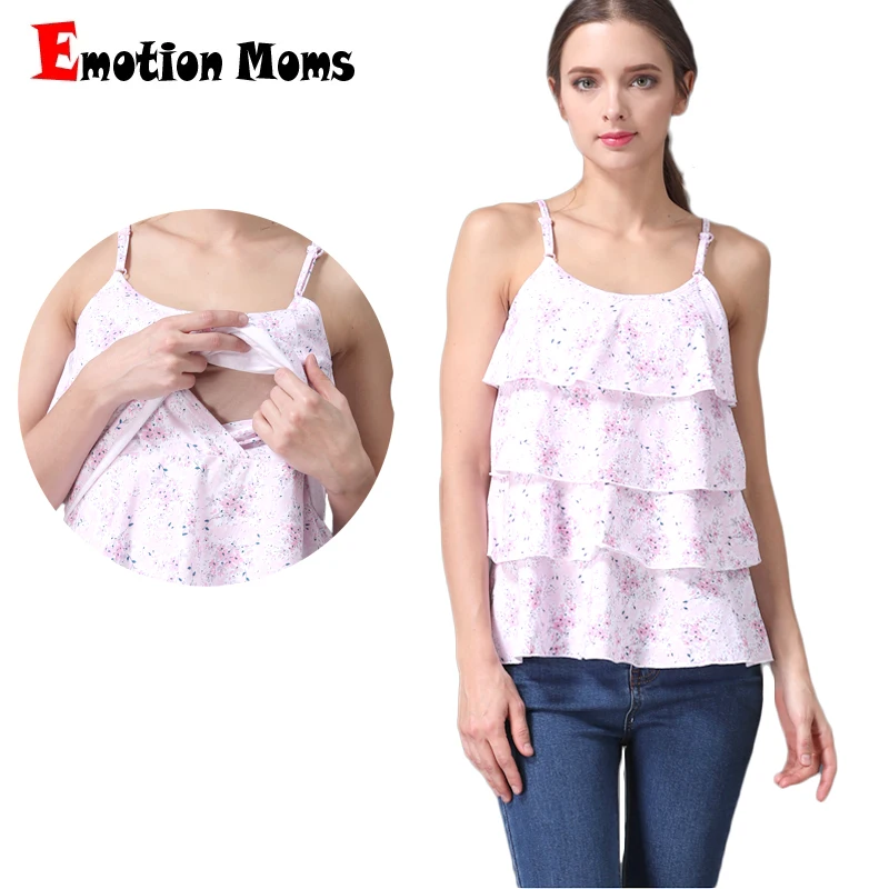 Emotion Moms Floral Pregnancy Maternity Clothes Tank Tops Breastfeeding Tops For Pregnant Women Summer Vest Tees