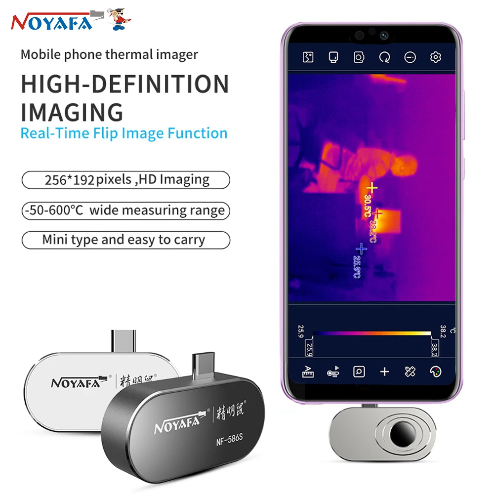 

NOYAFA NF-586S Mobile Thermal Camera 256x192 IR Resolution Infrared Thermal Imager Industrial Inspection Heat Loss Detection
