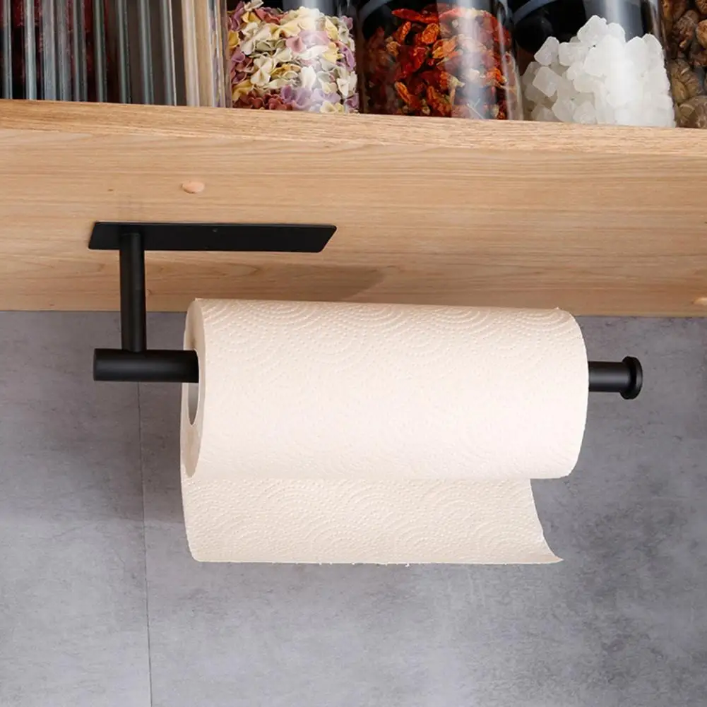 Porta Asciugamani Di Carta Da Cucina | Acciaio Inox | Montaggio A Parete Adesivo O Con Viti - Foto 2