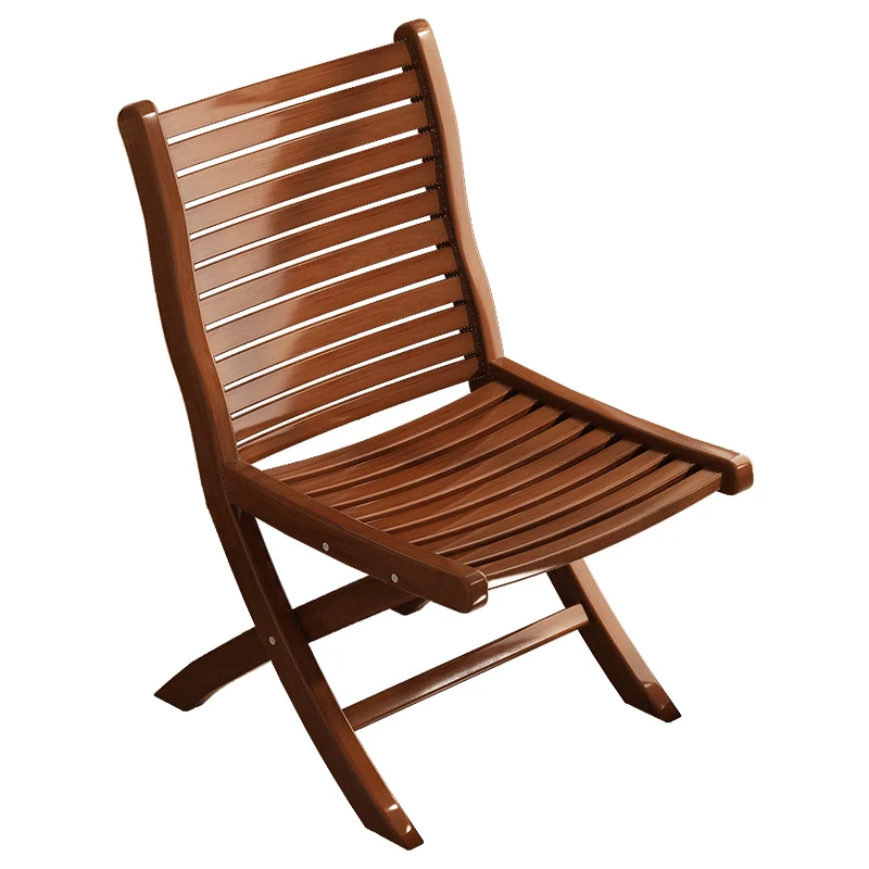 Bamboo Folding Armchair Lightweight Portable Chair for Fishing Space-Saving Wooden Seat for Home or Outdoor Activities Practical