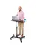 Stand Steady Cruizer Express Mobile Podium | Portable Laptop Stand with Pull Out Mouse Pad and Cup Holder | Pneumatic Si 1