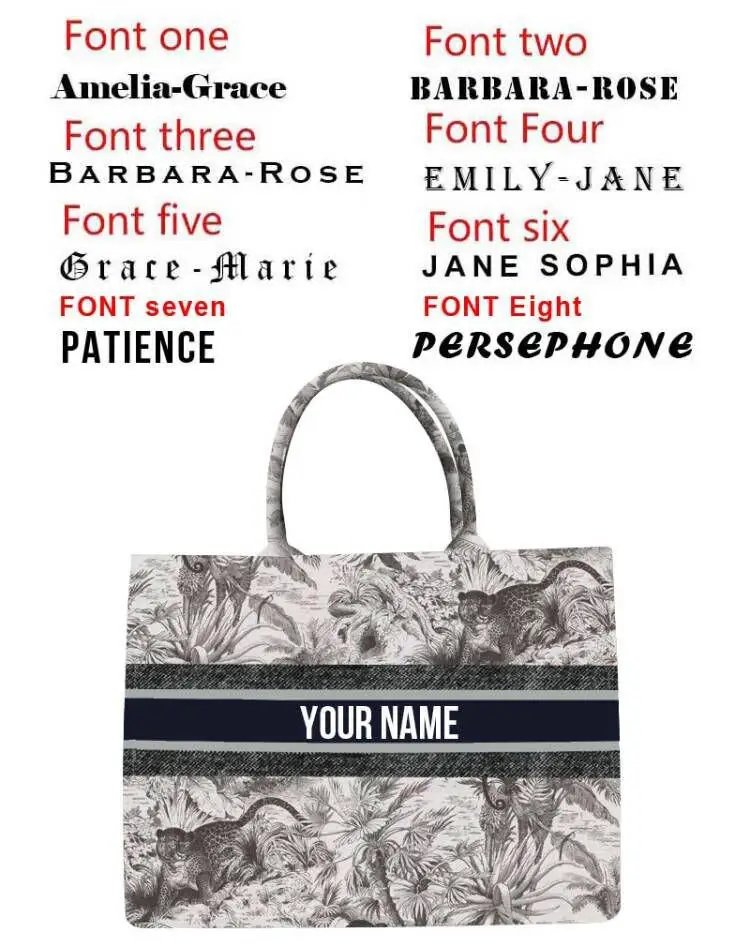 thumbnail image 1 of Bolso de mano para mujer, personalizado, de moda, con impresión, de gran capacidad, de lona, con nombre, bolso de hombro para mujer, 1 of 5