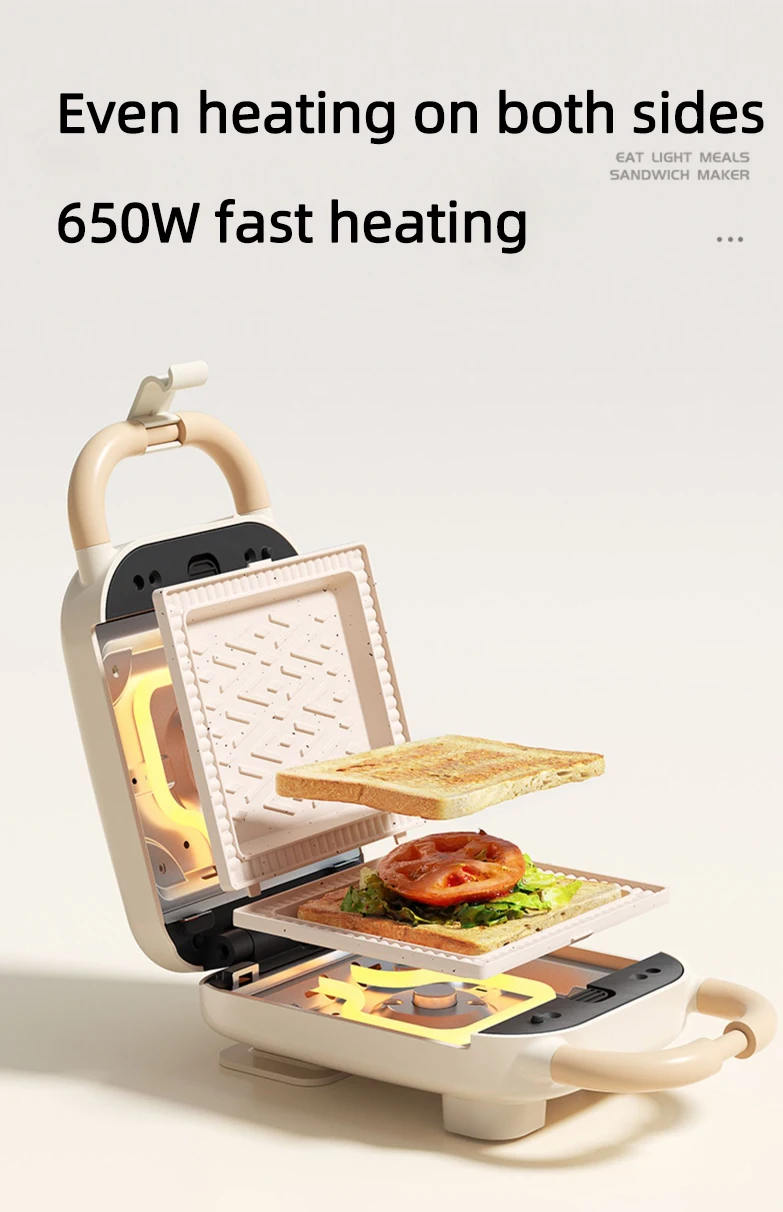 Description Picture 6 of item650W Electric Sandwich Maker Waffle Machine Toaster Baker Breakfast Machine Takoyaki Pancake Donuts Sandwichera 220V