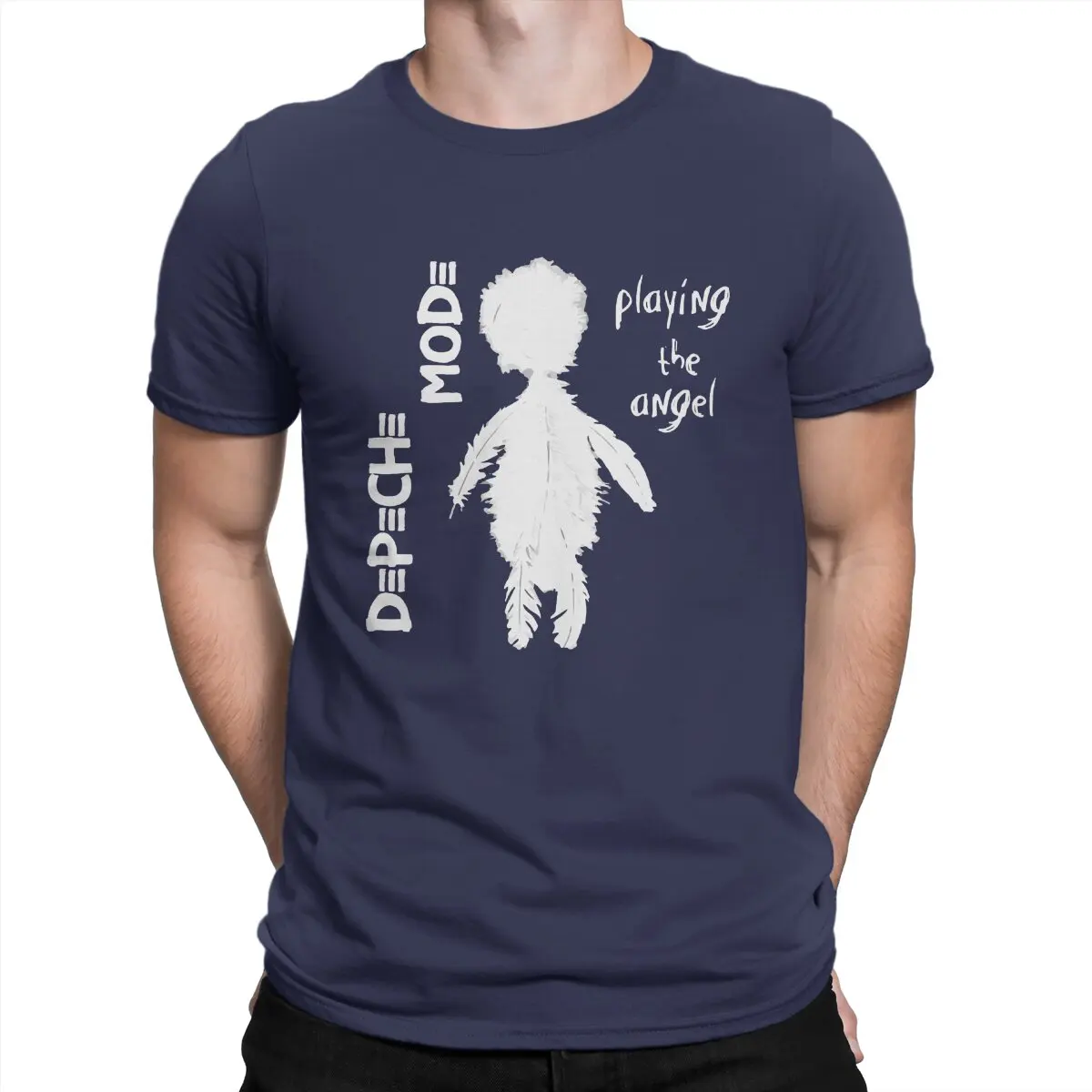 thumbnail image 1 of Camiseta de hombre Playing The Angel, divertida camiseta de algodón, camiseta de manga corta Depeche Cool Mode, camiseta de cuello redondo, idea de regalo, 1 of 7