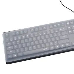 Universal Desktop Keyboard Protective Film - Full Coverage Dustproof Keypad Skin (Transparent Flat)