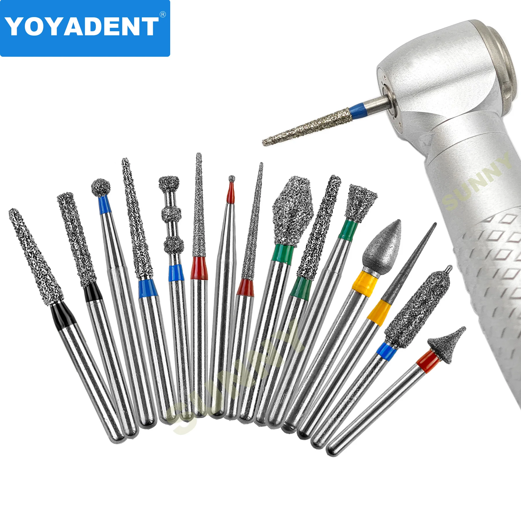 EX 타입 다이아몬드 버 FG 버, 고속 직경, 팩당 10 개 연마 도구, 1.6mm