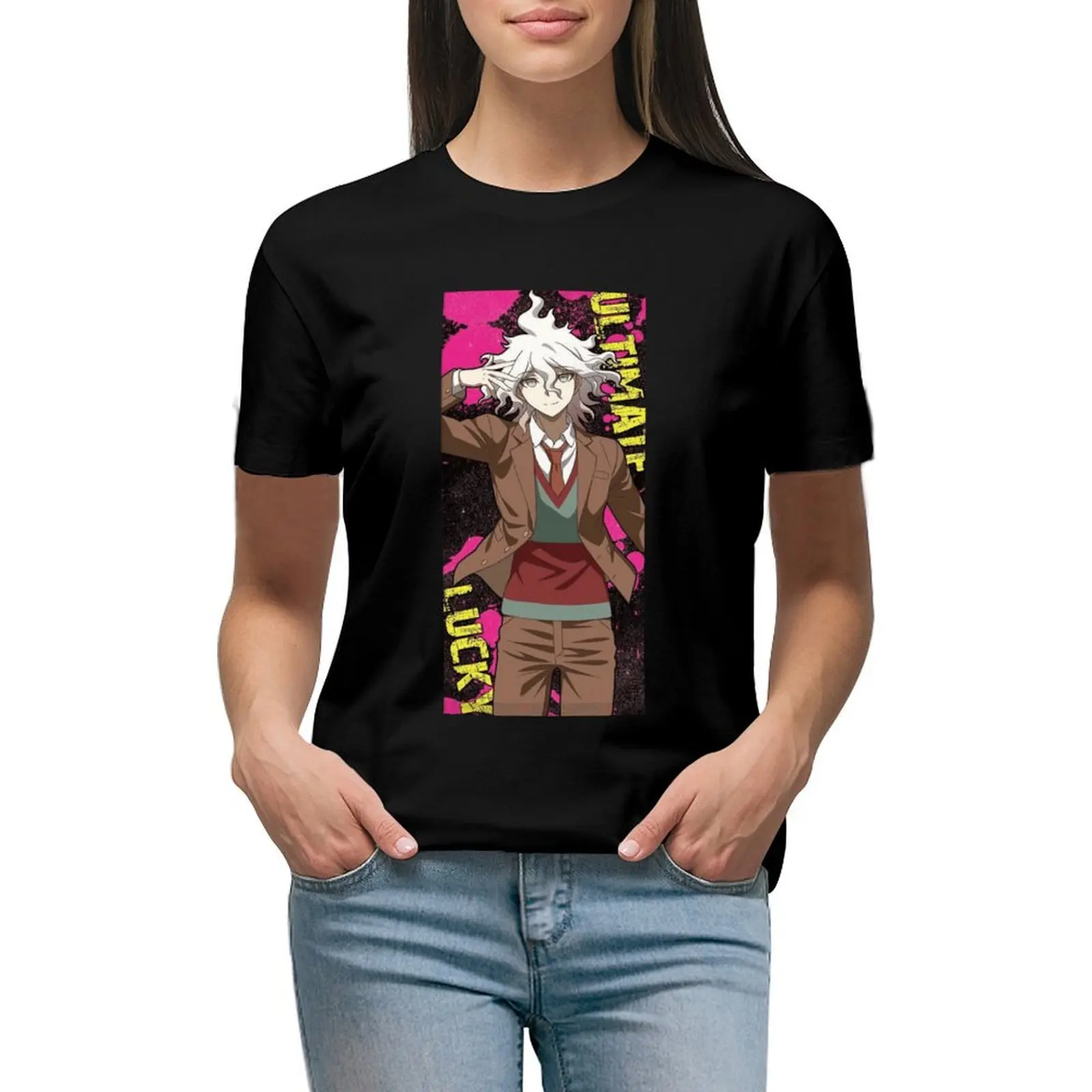 

Nagito Komaeda Danganronpa V3 Unisex Game T-shirt Blouse plus size tops oversized workout shirts for Women
