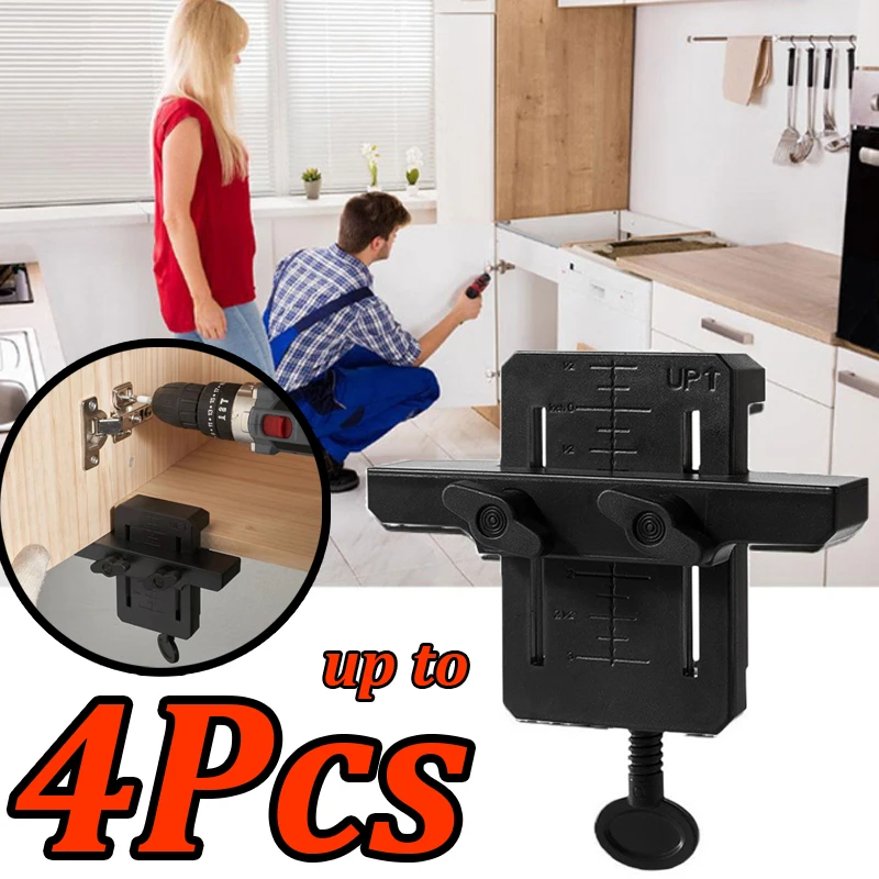 1-4 ชิ้นตู้ประตูติดตั้ง Jig ติดตั้งง่ายสําหรับซ่อนประตูติดตั้งพลาสติก ABS ยึดไม้เครื่องมือ 1