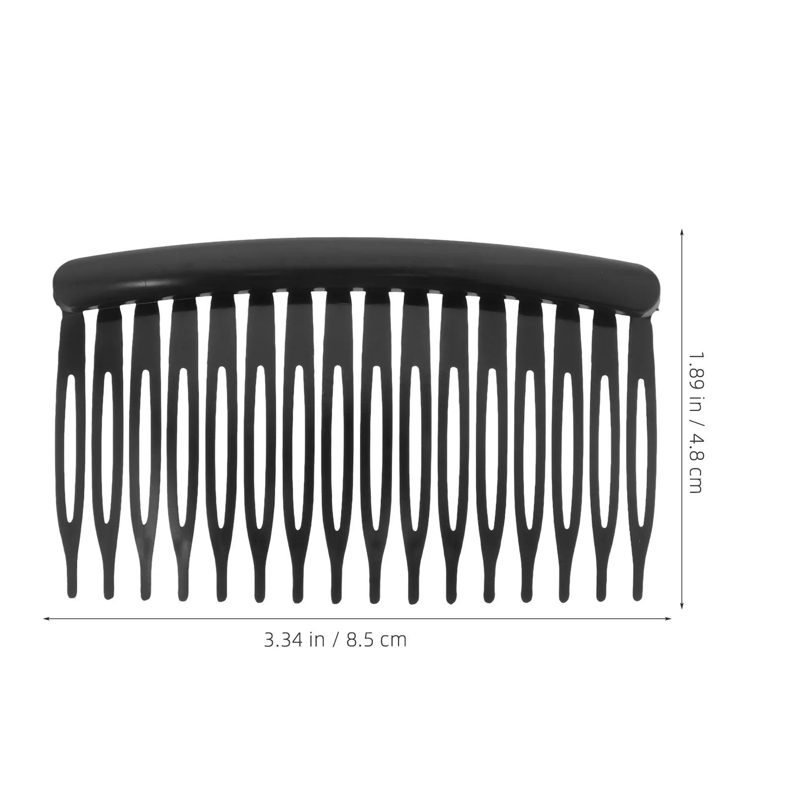 2개 여성용 헤어 빗 검정 플라스틱 8x5cm 심플한 디자인 모든 모발 타입에 적합 패션 애호가를 위한 이상적인 선물 웨딩 파티