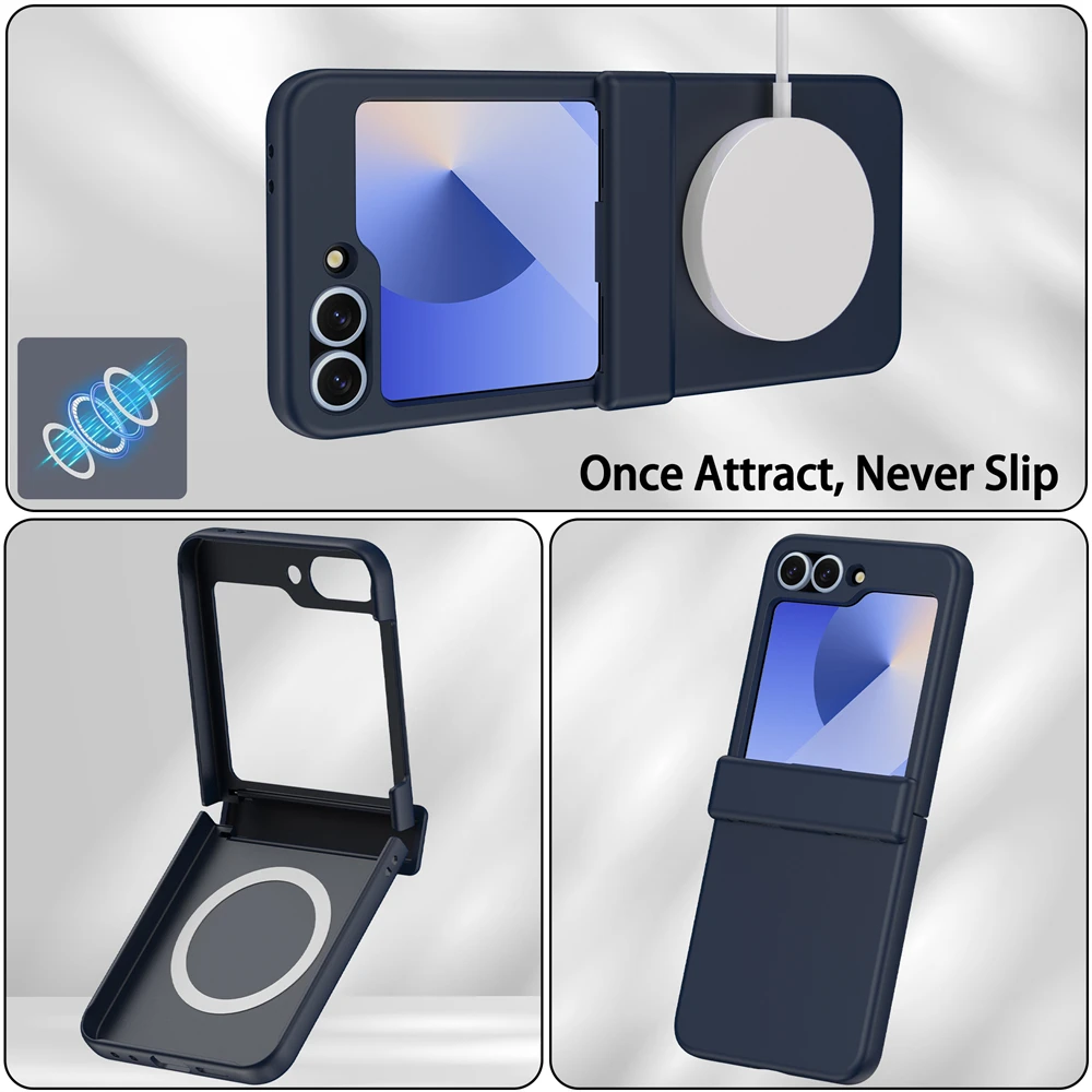 Luxury Magnetic Ring Shockproof Phone Case with Hinged Cover