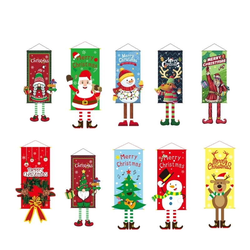 

Cartoon Haning Cloth Poster Christmas Background Creative Party Prop Backdrop