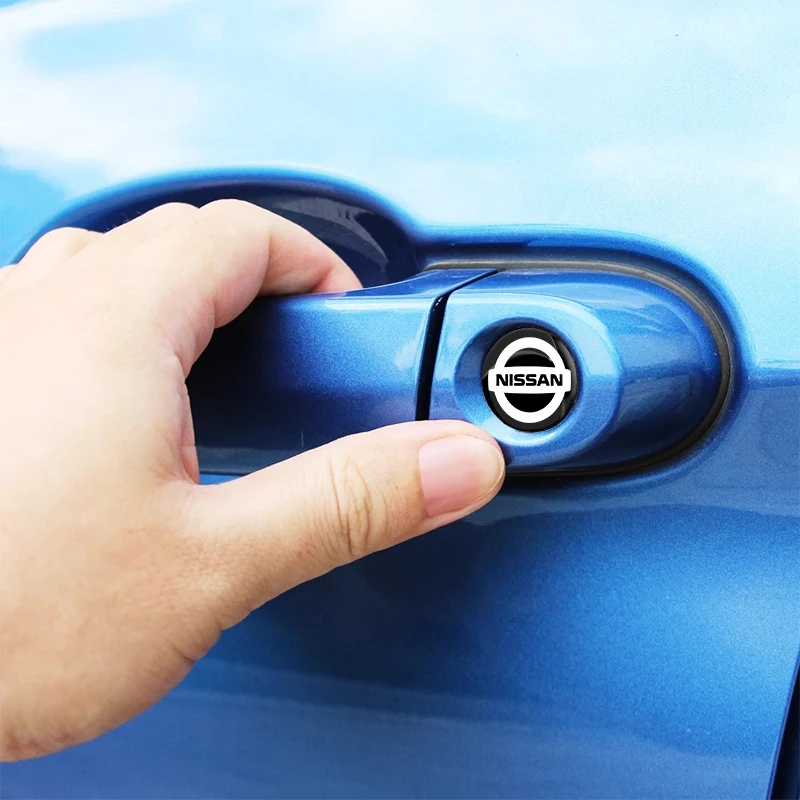 4pcs Car Door Lock Keyhole Anti-blocking Protection Stickers For Nissan J10 X-Trail Qashqai Juke Leaf Micra NOTE Patrol Pulsar