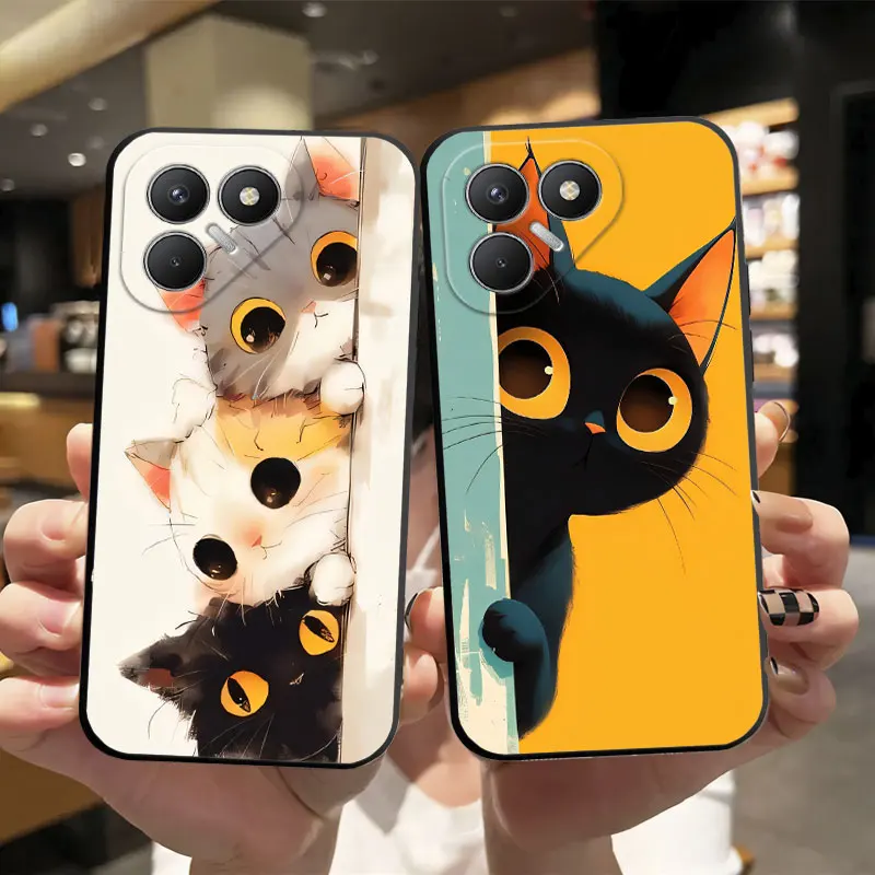 Sleek Silicone Shockproof Phone Case - Ultra Fashion Print, Black