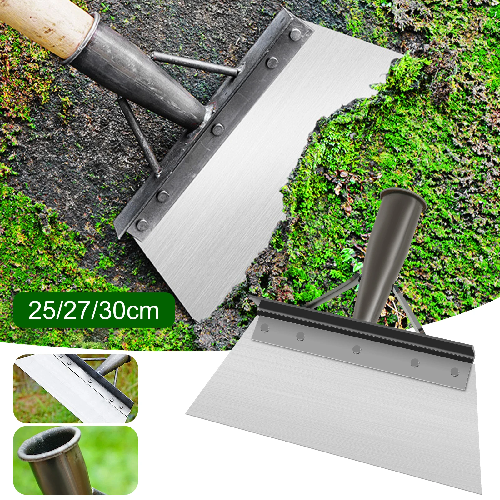 Description Picture 2 of itemOutdoor Garden Shovel with Glove Garden Cleaning Shovel Steel Flat Shovel Ice Shovel Multifunctional Planting Weeding Farm Tool