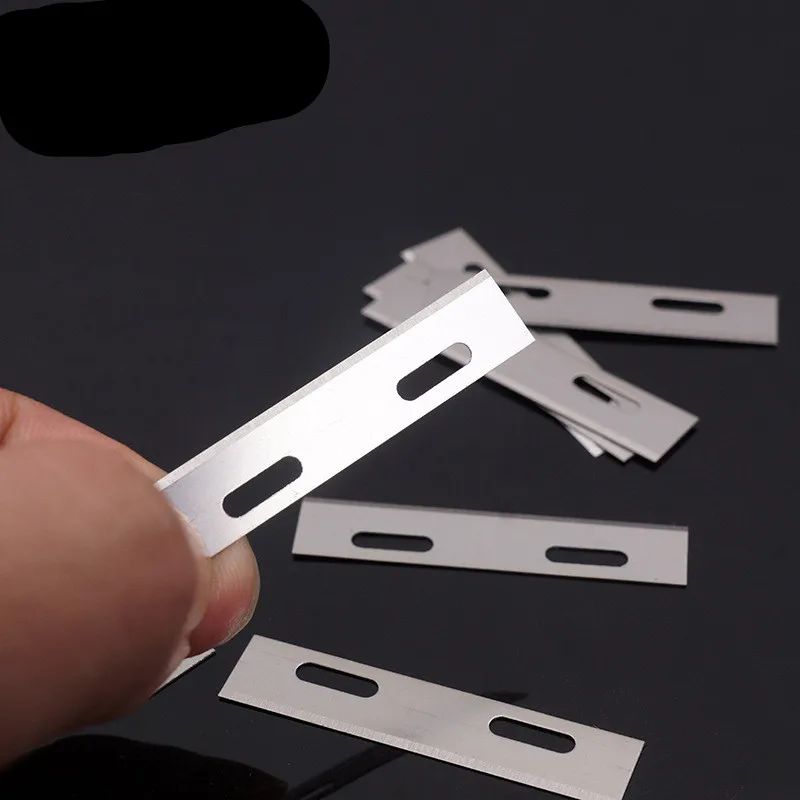 3/10Pcs Stainless Steel Replacement Blades For DIY Leather Craft Skiver Safety Strander Lace Maker Tool leather cutting tools
