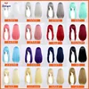 Snoya 60cm synthetic Fluffy corn perm Cosplay Wig red pink purple green blue Anime Party long wig for women