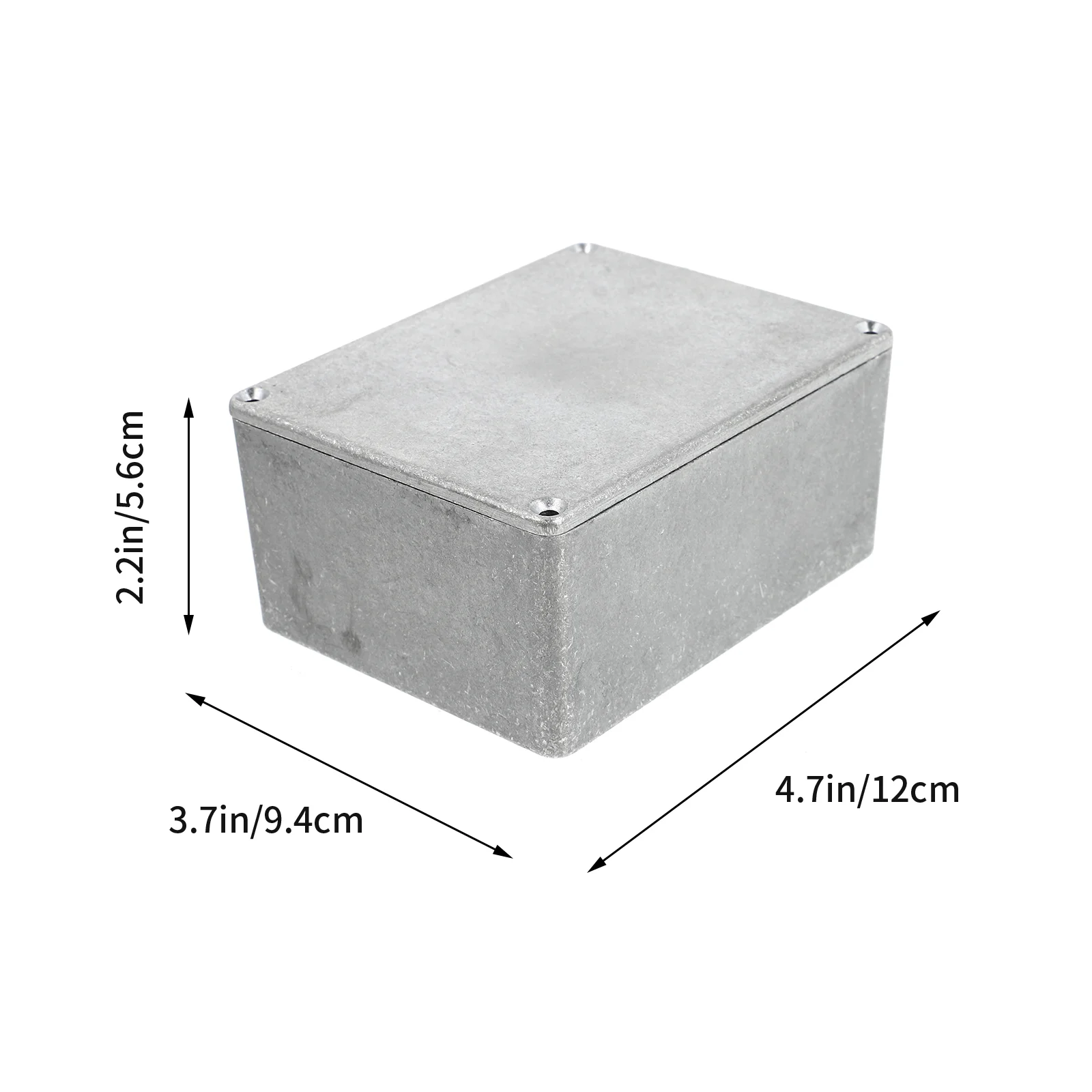 

1pc Stomp Box Case Diecast Aluminum Effect Enclosure Stomp Case (Silver)