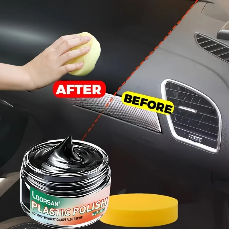 Universal Leather and Plastic Repair Polishing Wax - Automotive interior reconditioning cream for leather/plastic/rubber care 5