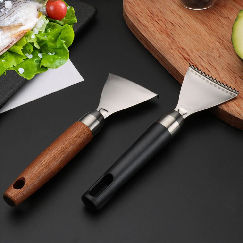 Fish Scale Scraper Fish Scale Remover Home Cooking Ergonomic Handle Rust-Resistant 304 Stainless Steel Compact Size