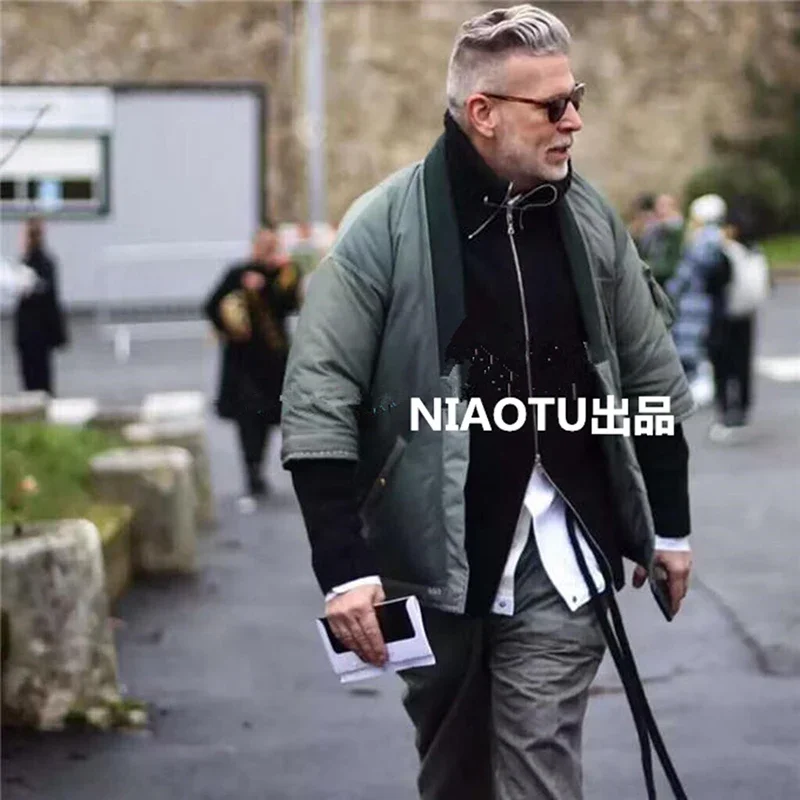 New Arrival Original China-Chic Short Taoist Robe Cotton Jacket  Men's Padded Coat Male Loose Parka