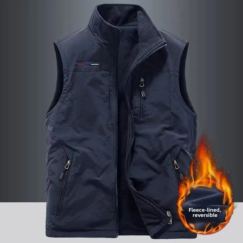 Leather Fishing Vest for Men Waterproof and Breathable