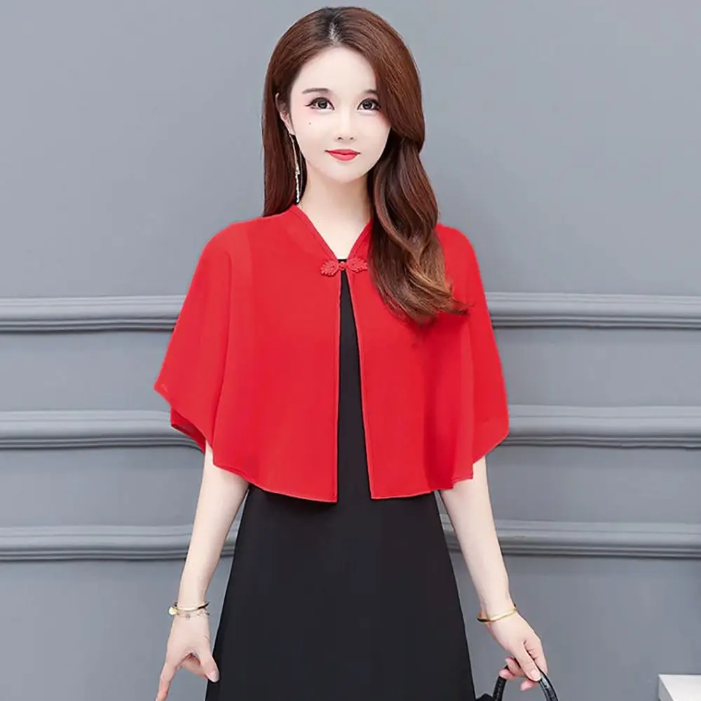 Lace Thin Jacket Multicolor Chiffon Shawl Breathable Short Thin Coat Tulle Shawl Women