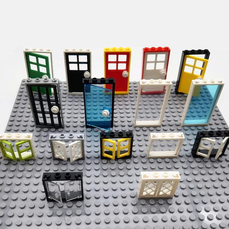 MOC House Doors Windows Building Blocks Parts City Friends Blocks Toys Compatible Classic Toys for Children Bricks Gifts