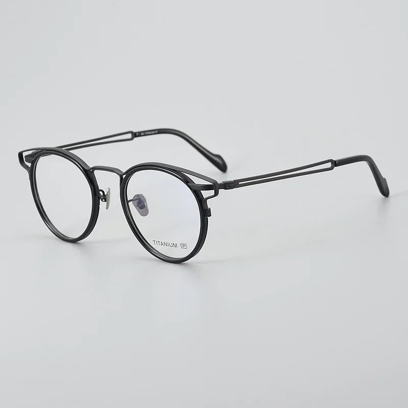 

Women's Titanium Butterfly High Quality Oval Fashion Glasses Frame For Men Chic Myopia Reading Non-Prescription Optical Eyewear