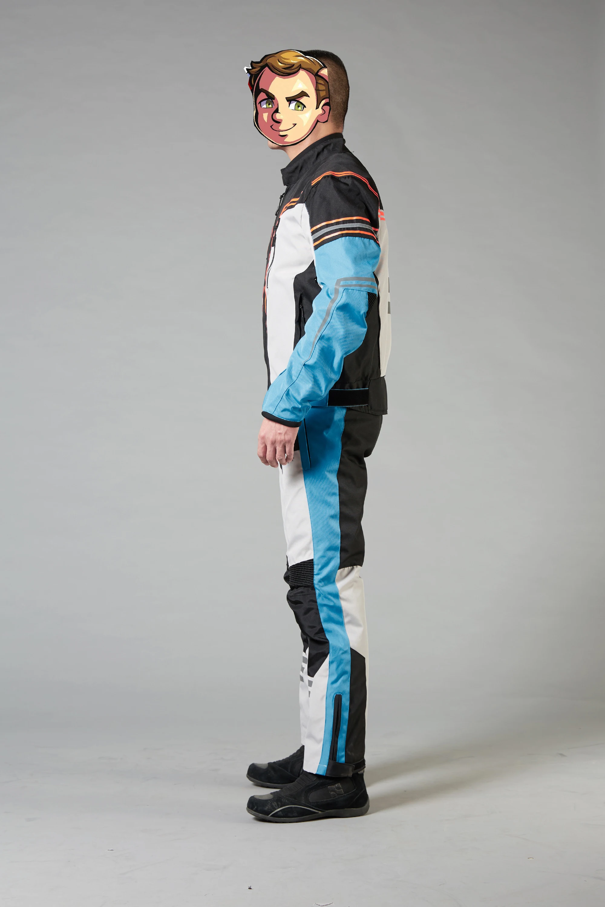 Four-season motorcycle riding racing jacket suit wind, cold, warm, fall-proof motorcycle rider pulling suit with protective gear