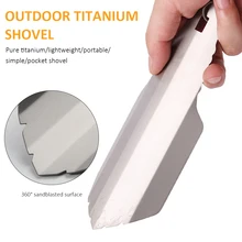 

Titanium Camping Shovels Garden Hand Shovel Small Ultralight Trowel With Storage Bag For Digging Camping Hiking Accessories