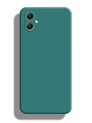 Enhanced Liquid Silicone Rubber Shockproof Bumper Back Cover Case - Galaxy A06 4G (Dark Green)