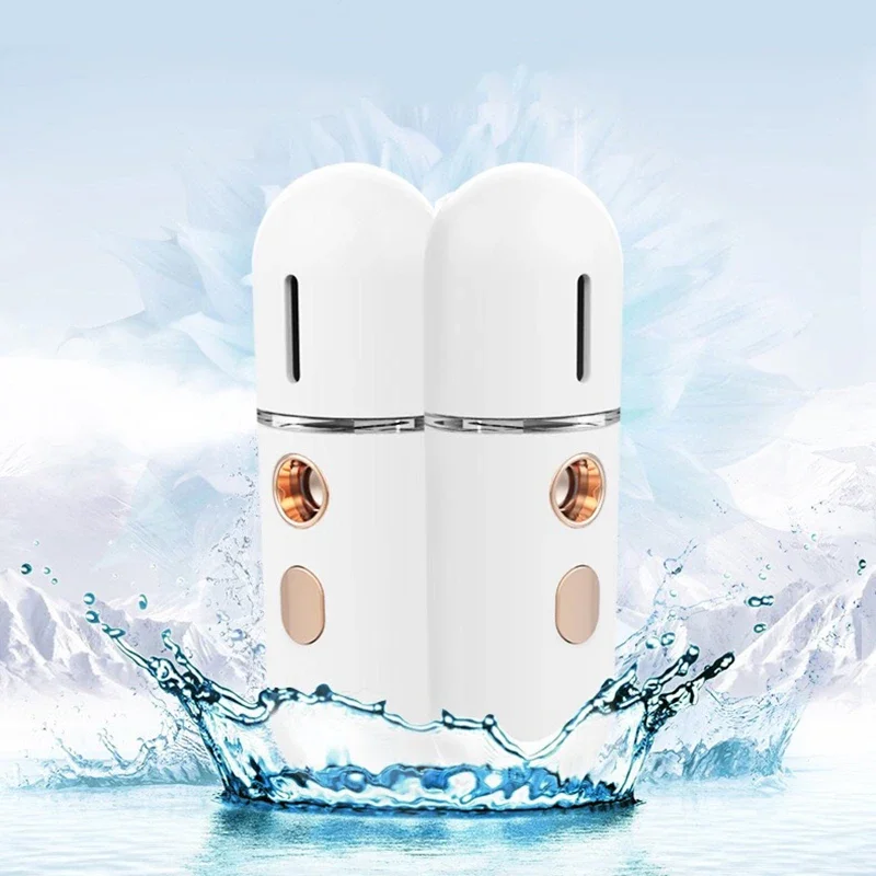 Portable Water Replenishing Instrument Facial Beauty Humidifier Rechargeable Spray Hand Held Alcohol Disinfection Atomization