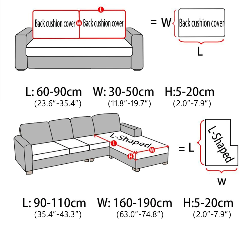 Printed Sofa Couch Cushion Covers Stretch Patterned Sofa Seat Slipcovers Elastic Couch Seat Covers Washable Furniture Protectors 4