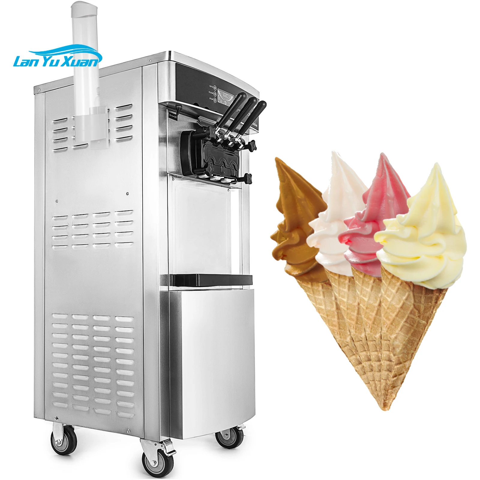 

Портативный аппарат для производства мягкого мороженого, коммерческая стандартная машина для приготовления мороженого 2200 Вт