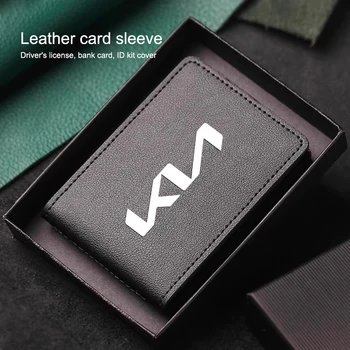 Car Driver's License Leather Cover Credit Card Bag Exquisite Gift For KIA K9 Sportage Niro K5 Carnival EV6 EV9 EV3 K8 Stinger K4 1