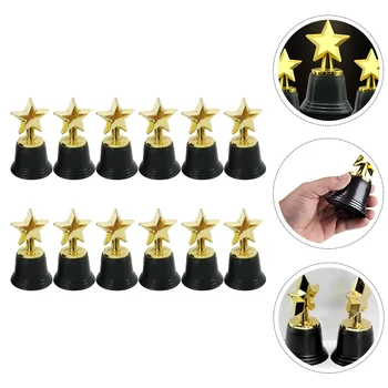 12 Pcs Star Trophy Delicate Sports Kids Accessories Bulk Prizes Award Plastic Multi-function Child Soccer Gold ball