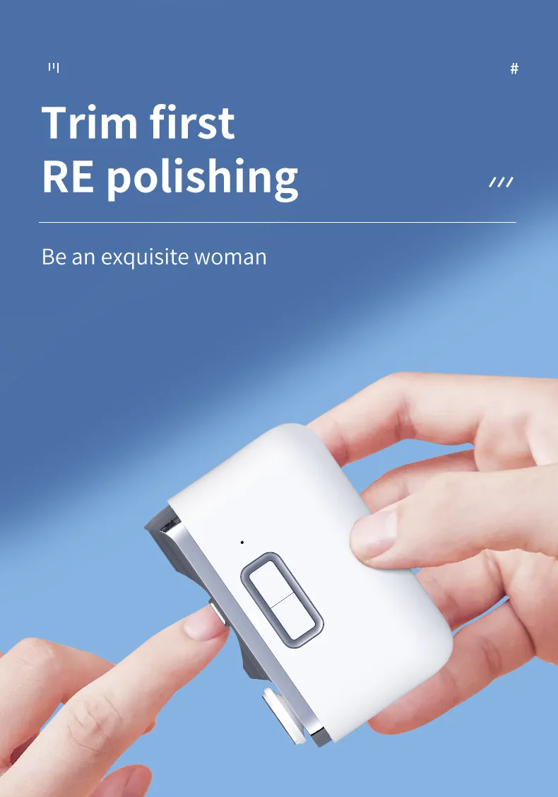 Description Picture 5 of item2in1 Multi Function Portable Electric Nail Clipper Intelligent Dual Speeds Manicure Polishing Nail Pedicure Grinder Tool