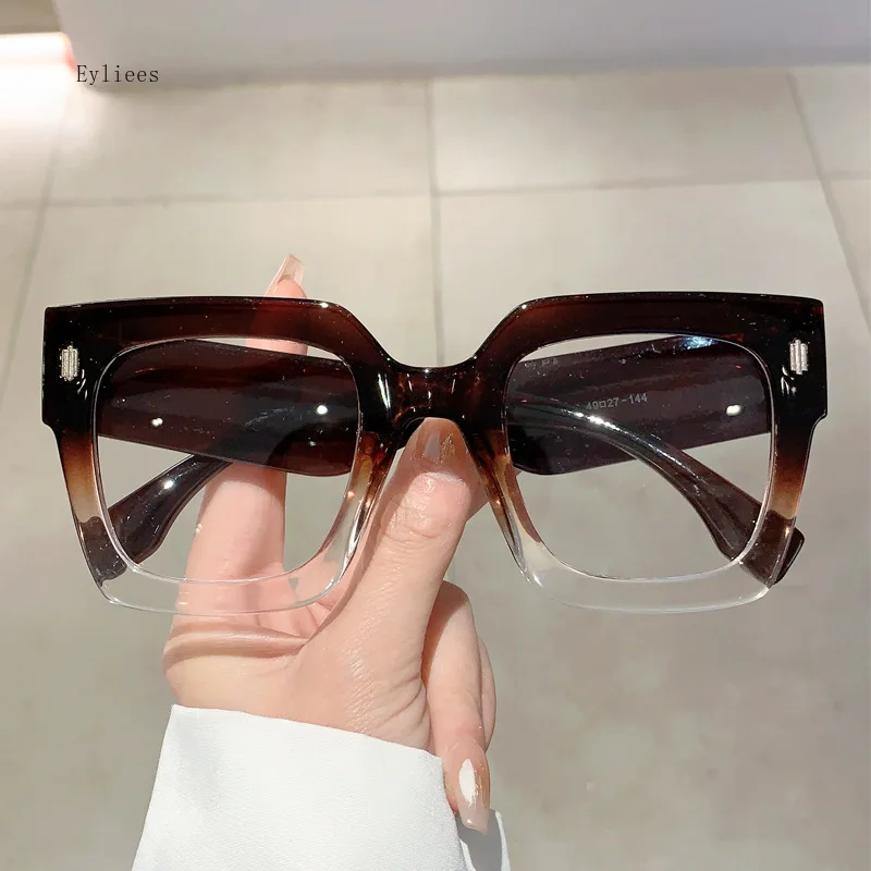 1pc 플라스틱 프레임 사각형 대형 안티 블루 라이트 안경 푸른 빛 차단 안경 gafas очки