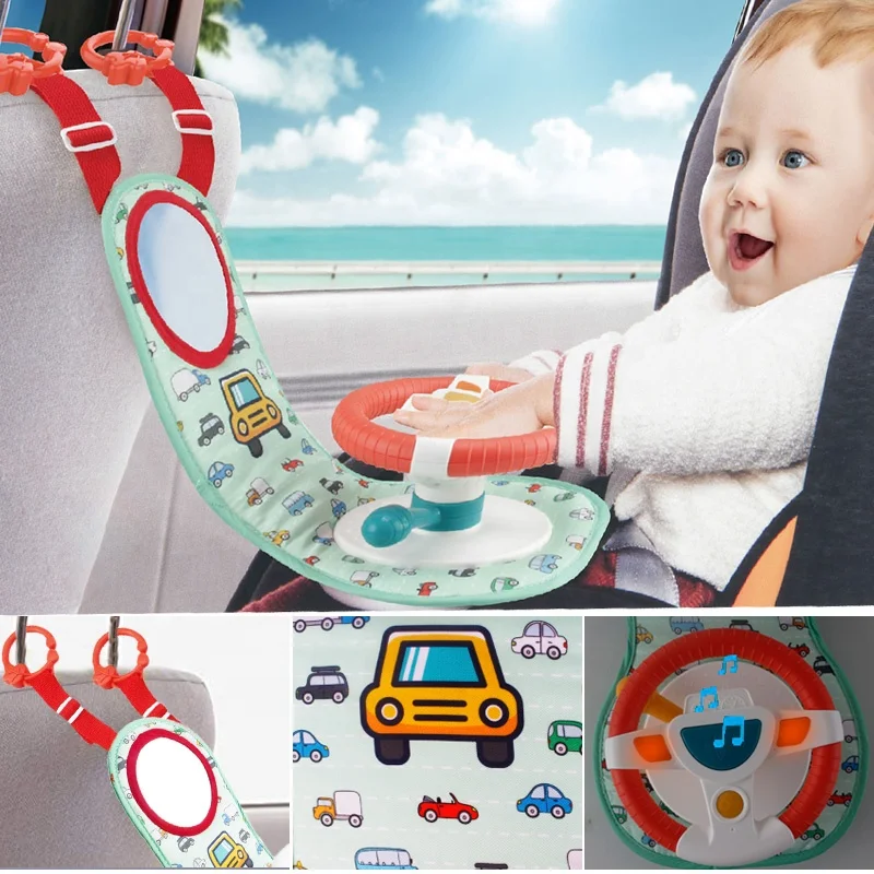 Baby Auto Sitz Spielzeug Simulation Lenkrad Spielzeug Mit Licht Musik  Aktivität Sitz Reise Kleinkind Spielzeug für Kleinkind Mädchen Junge  geschenke