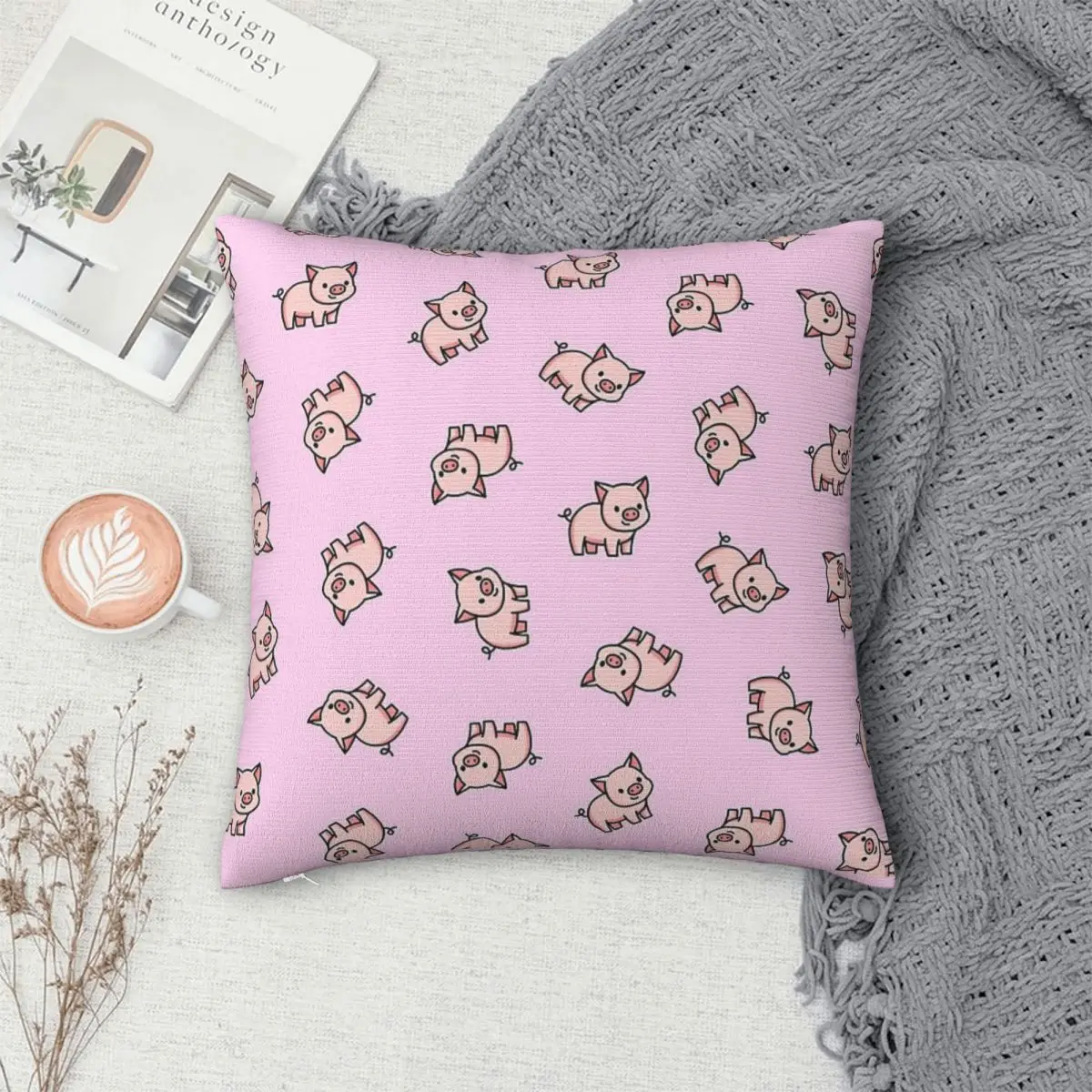 

Pig Pillowcase Polyester Pillows Cover Cushion Comfort Throw Pillow Sofa Decorative Cushions Used for Home Bedroom Living Room