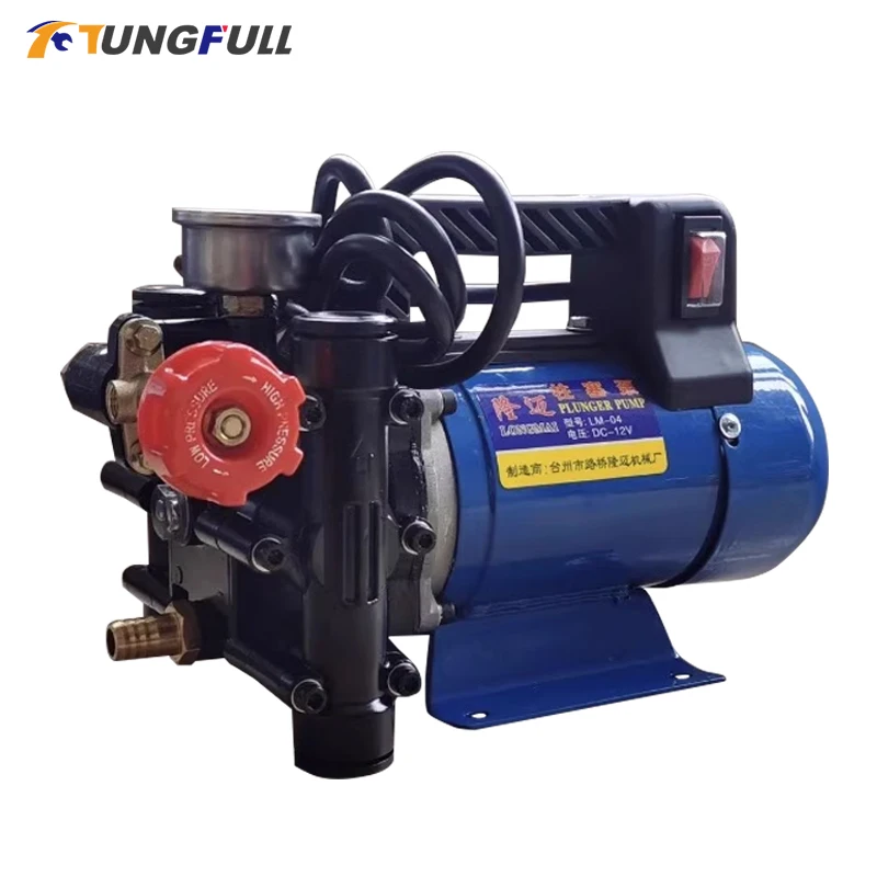 

Agricultural Electric High Pressure Pump 12V/24V/48V/60V/220V Spraying Watering Car Wash Irrigation Double Cylinder Plunger