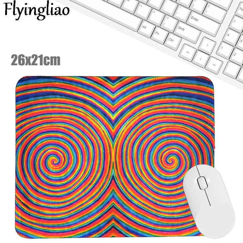 Wave circle Mouse Pad Desk Pad Laptop Mouse Mat for Office Home PC Computer Keyboard Cute Mouse Pad Non-Slip Rubber Desk Mat cute ghost purple extra large gaming mouse pad computer keyboard desk mat xxl large gamer mousepad laptop desk pad accessories