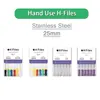 CYF047 Dental H-Files 25mm Single Size10#/15# Assorted15-40 6Pcs/Pack Dental Stainless Steel Hand Use Endodontic Root Canal File 1
