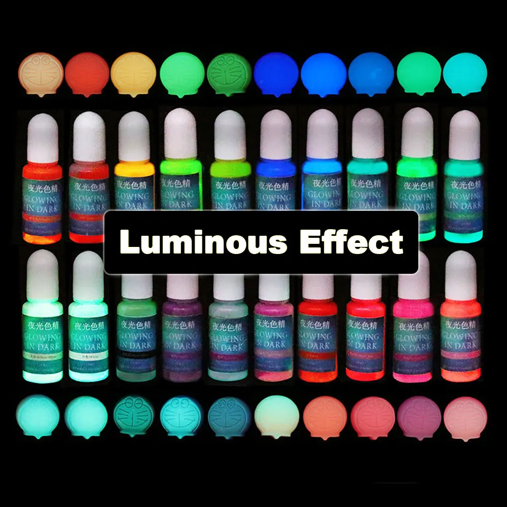 Vibrant Fluorescent Luminous Paint - 20 Colors Silicone Pigment