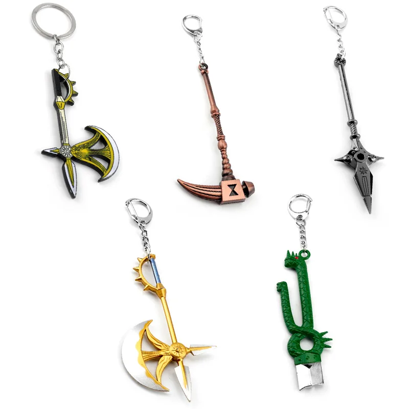 Anime Keychain Anime The Seven Deadly Sins Weapon Keychains Meliodas Diane Harlequin Nanatsu no Taizai Axe Keyring Men Love Key Holder Gift anime keychain pendant,anime keychain